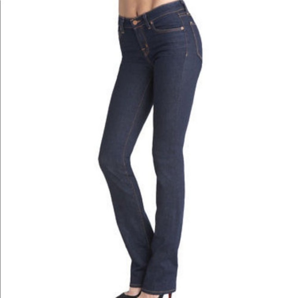 J Brand Midrise Straight Leg Jeans Color: INK Size 31x32.5